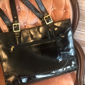 Pleather laptop bag